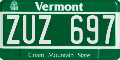 VT license plate ZUZ697