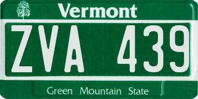 VT license plate ZVA439