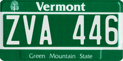 VT license plate ZVA446