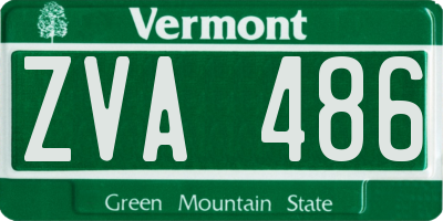 VT license plate ZVA486