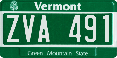 VT license plate ZVA491