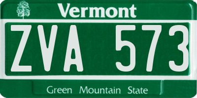 VT license plate ZVA573