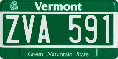 VT license plate ZVA591