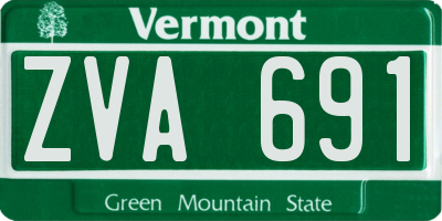 VT license plate ZVA691