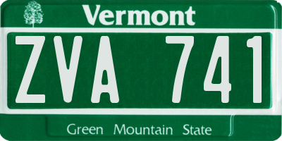 VT license plate ZVA741