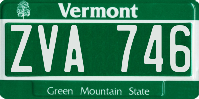 VT license plate ZVA746