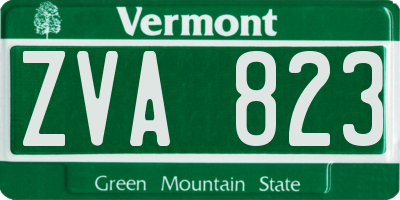 VT license plate ZVA823
