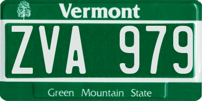 VT license plate ZVA979