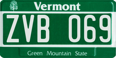 VT license plate ZVB069