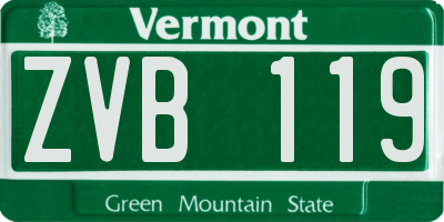 VT license plate ZVB119