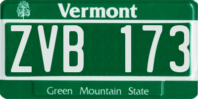 VT license plate ZVB173