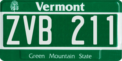 VT license plate ZVB211