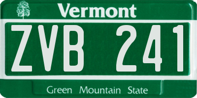 VT license plate ZVB241