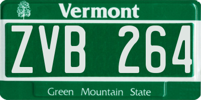 VT license plate ZVB264