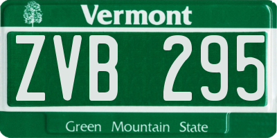 VT license plate ZVB295