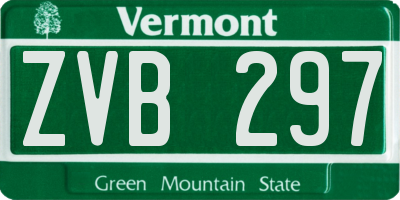 VT license plate ZVB297