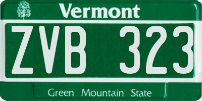 VT license plate ZVB323
