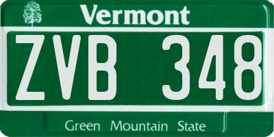 VT license plate ZVB348