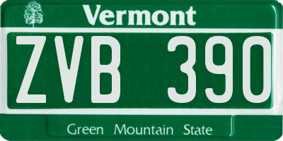 VT license plate ZVB390