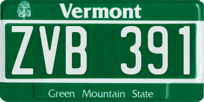 VT license plate ZVB391