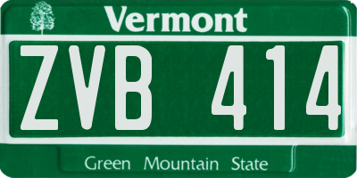 VT license plate ZVB414