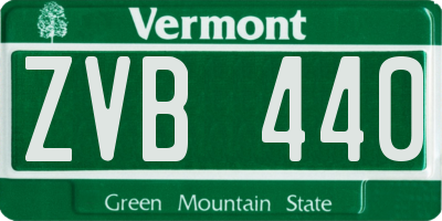 VT license plate ZVB440