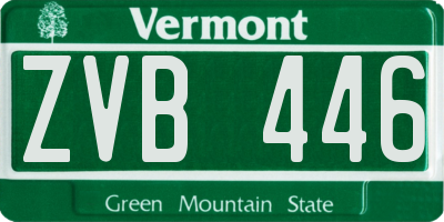 VT license plate ZVB446