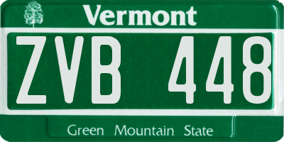 VT license plate ZVB448
