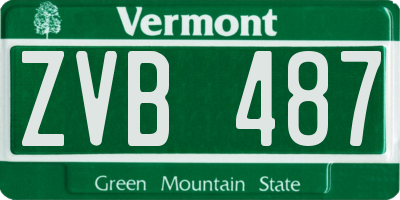 VT license plate ZVB487