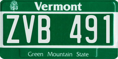 VT license plate ZVB491
