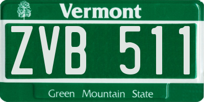 VT license plate ZVB511