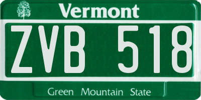 VT license plate ZVB518