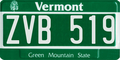 VT license plate ZVB519