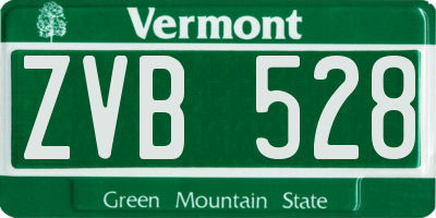 VT license plate ZVB528
