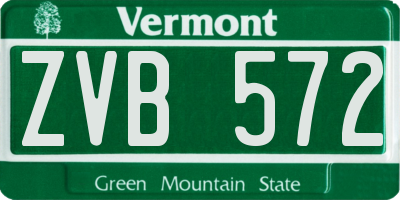 VT license plate ZVB572