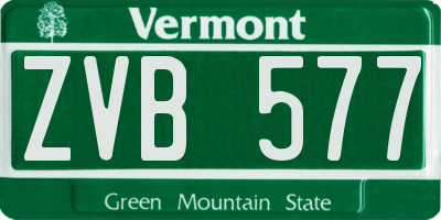 VT license plate ZVB577