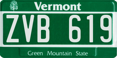 VT license plate ZVB619