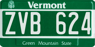 VT license plate ZVB624