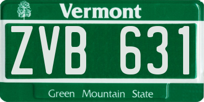 VT license plate ZVB631