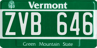 VT license plate ZVB646