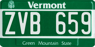 VT license plate ZVB659