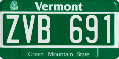 VT license plate ZVB691