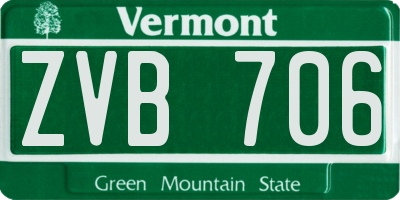 VT license plate ZVB706