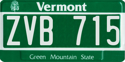 VT license plate ZVB715