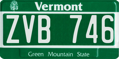 VT license plate ZVB746