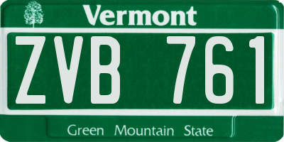 VT license plate ZVB761