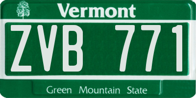 VT license plate ZVB771