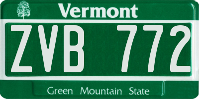 VT license plate ZVB772