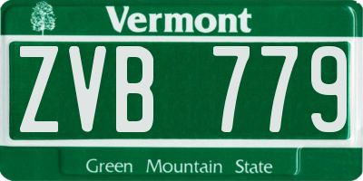 VT license plate ZVB779