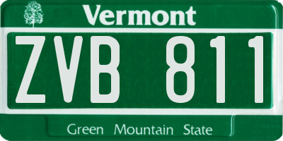 VT license plate ZVB811